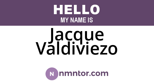 Jacque Valdiviezo