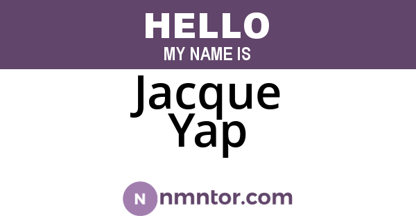 Jacque Yap