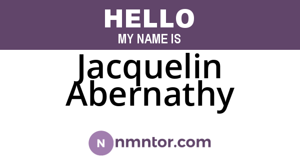 Jacquelin Abernathy