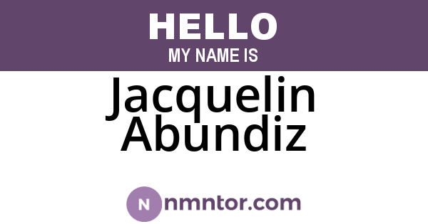 Jacquelin Abundiz