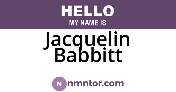 Jacquelin Babbitt