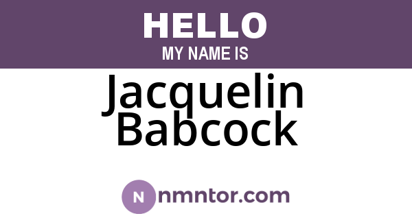 Jacquelin Babcock