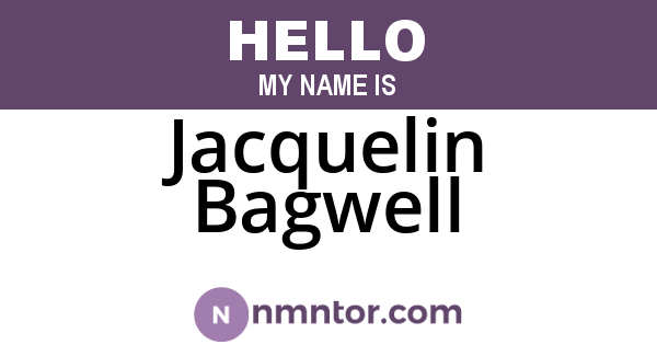 Jacquelin Bagwell
