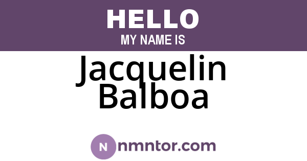 Jacquelin Balboa