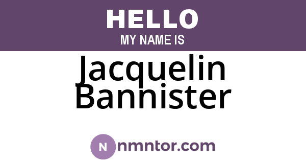 Jacquelin Bannister
