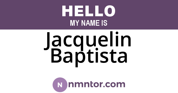 Jacquelin Baptista