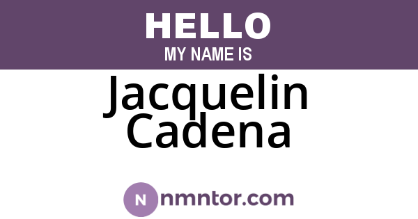 Jacquelin Cadena