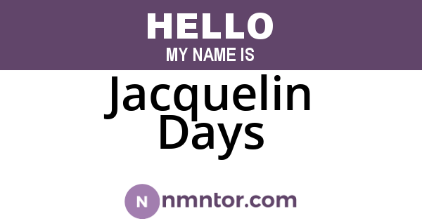 Jacquelin Days