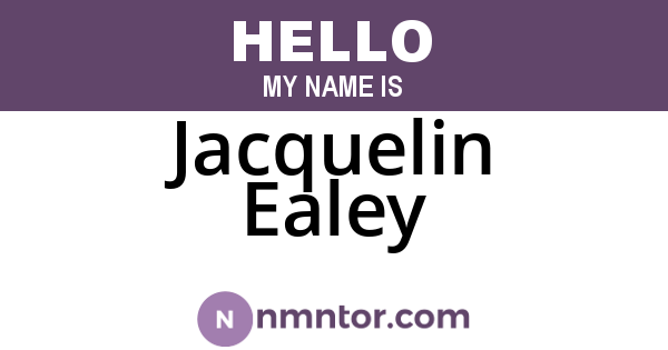 Jacquelin Ealey