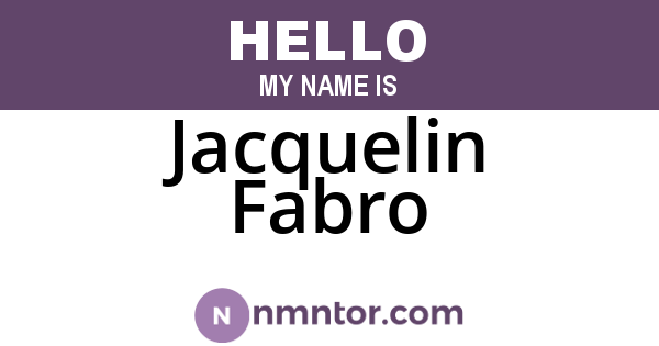 Jacquelin Fabro