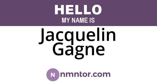 Jacquelin Gagne