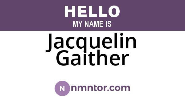 Jacquelin Gaither
