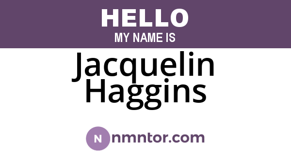 Jacquelin Haggins