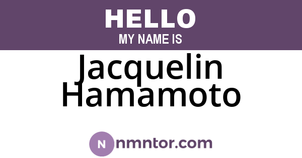 Jacquelin Hamamoto