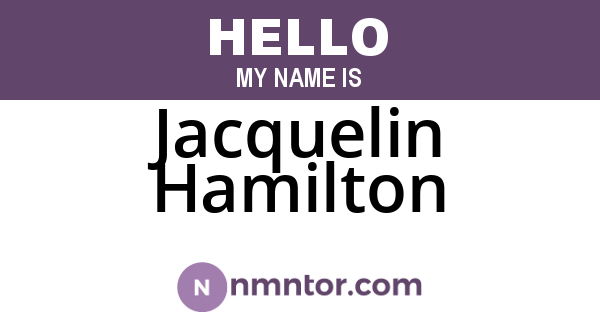 Jacquelin Hamilton