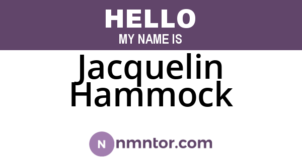 Jacquelin Hammock