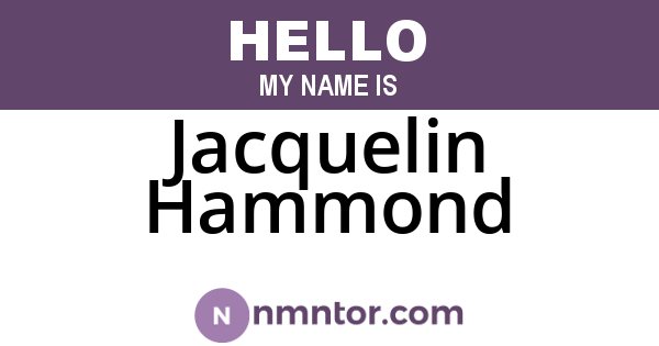 Jacquelin Hammond
