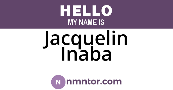 Jacquelin Inaba