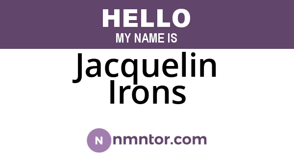 Jacquelin Irons