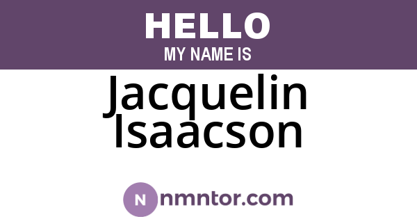 Jacquelin Isaacson