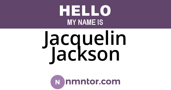 Jacquelin Jackson