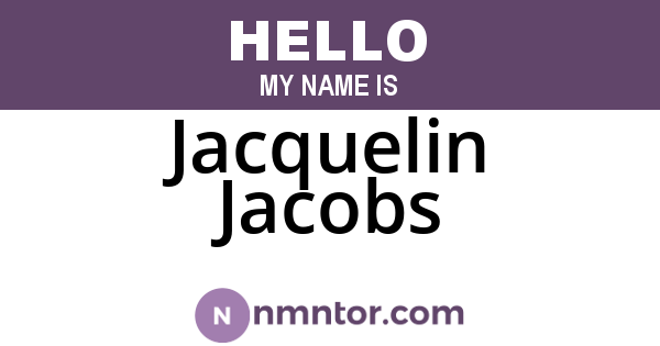 Jacquelin Jacobs