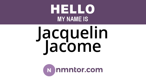 Jacquelin Jacome