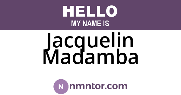 Jacquelin Madamba
