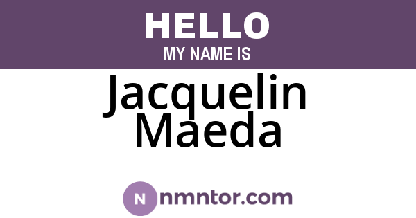 Jacquelin Maeda