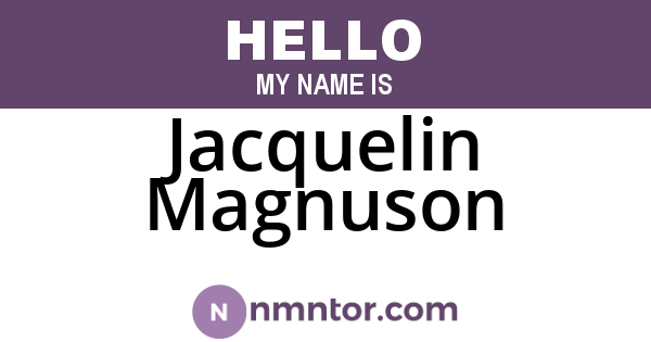 Jacquelin Magnuson