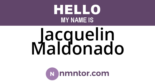 Jacquelin Maldonado
