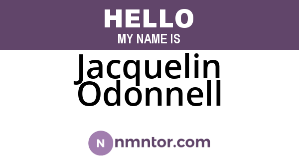 Jacquelin Odonnell