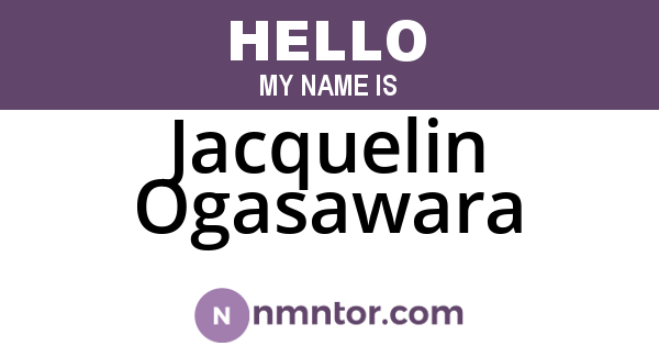 Jacquelin Ogasawara