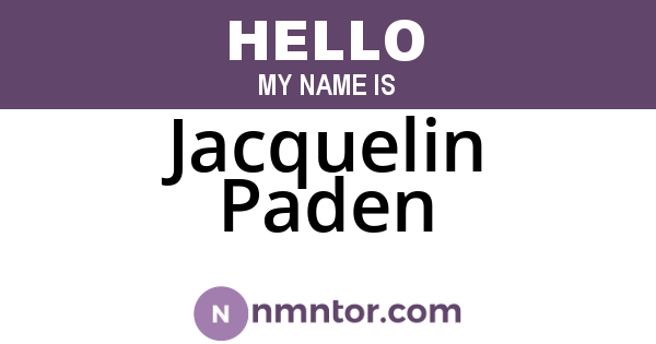 Jacquelin Paden