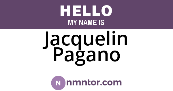 Jacquelin Pagano