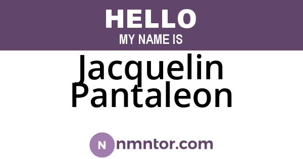 Jacquelin Pantaleon