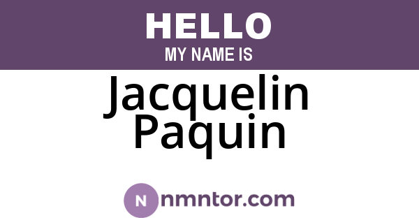 Jacquelin Paquin