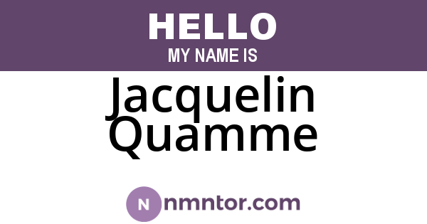 Jacquelin Quamme