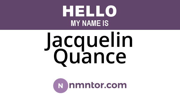 Jacquelin Quance