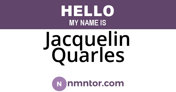 Jacquelin Quarles