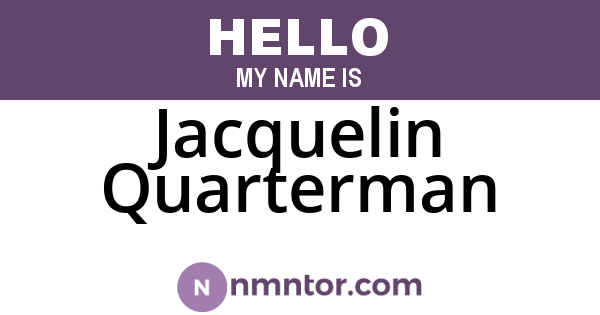 Jacquelin Quarterman