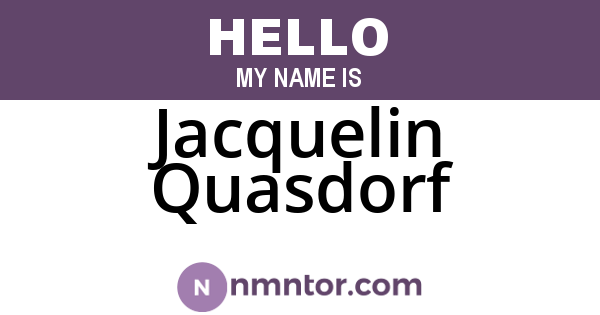 Jacquelin Quasdorf