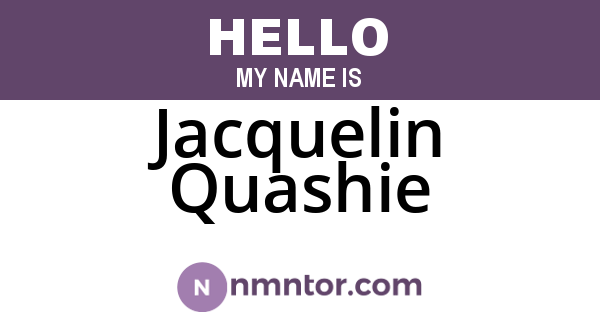 Jacquelin Quashie