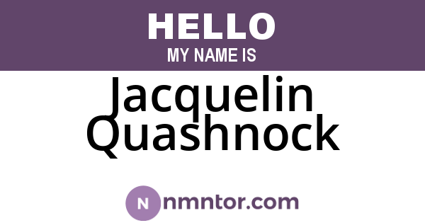 Jacquelin Quashnock