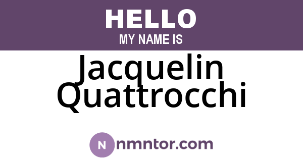 Jacquelin Quattrocchi