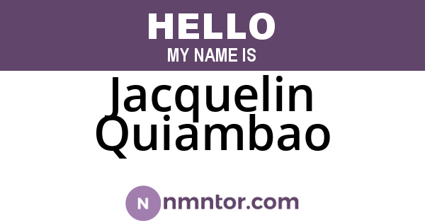Jacquelin Quiambao