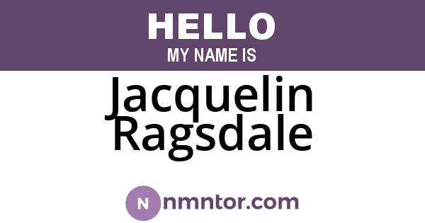 Jacquelin Ragsdale
