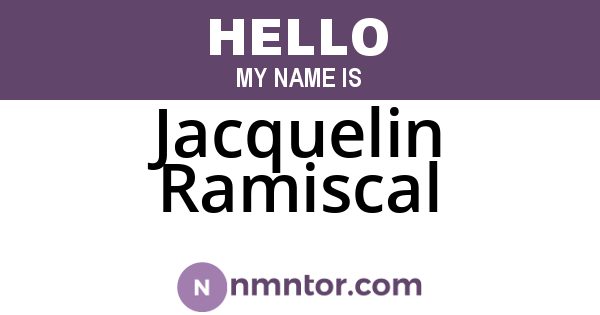 Jacquelin Ramiscal
