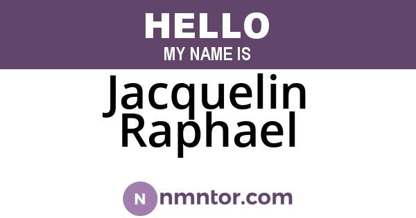Jacquelin Raphael