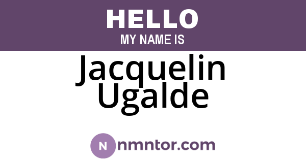 Jacquelin Ugalde